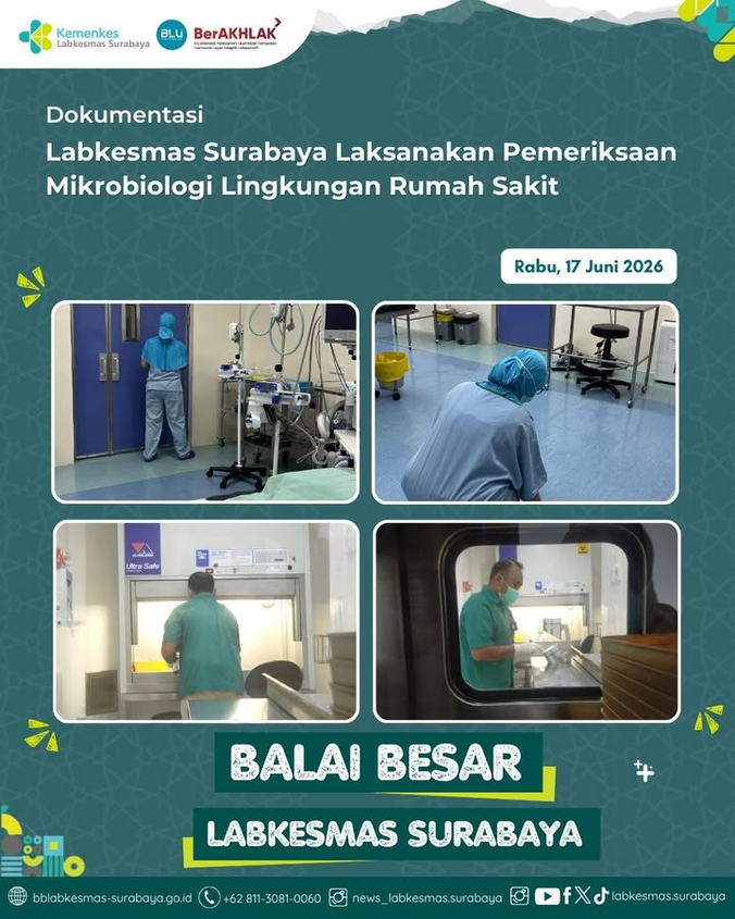Labkesmas Surabaya Laksanakan Pemeriksaan Mikrobiologi Lingkungan Rumah Sakit 